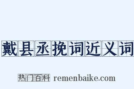 戴县丞挽词近义词是什么意思的图片